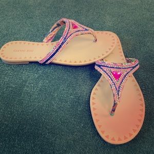 Gianni Bini Rhinestone Thong Sandals